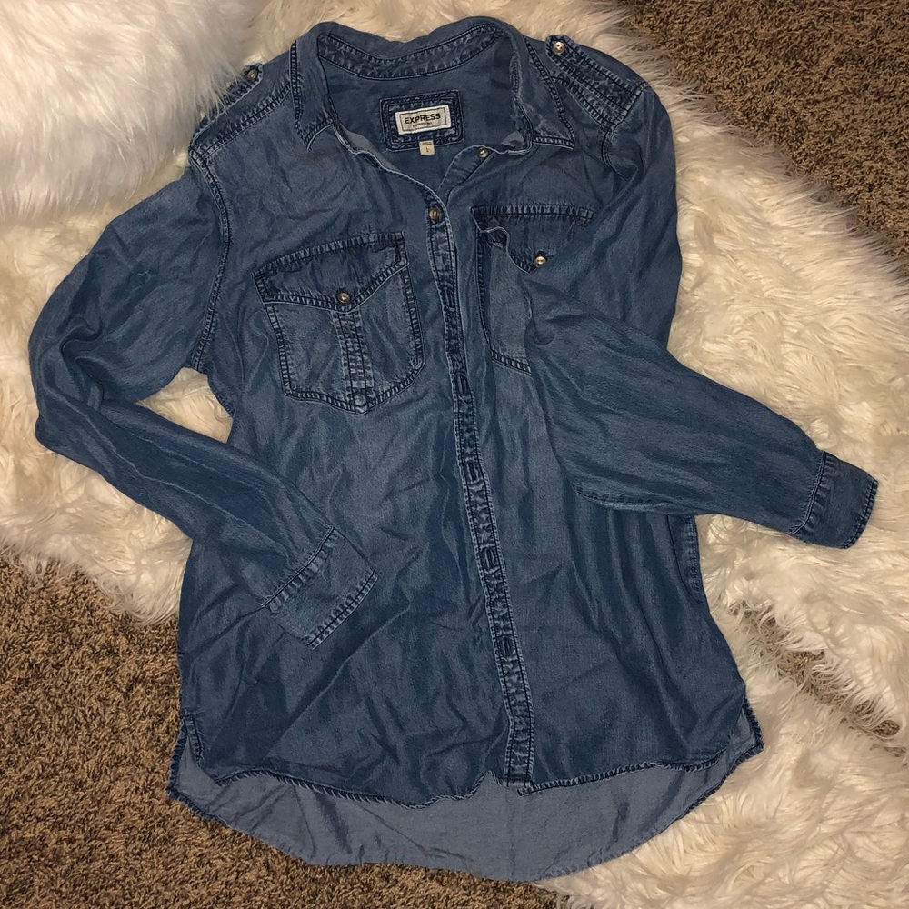 Express Boyfriend Denim Shirt